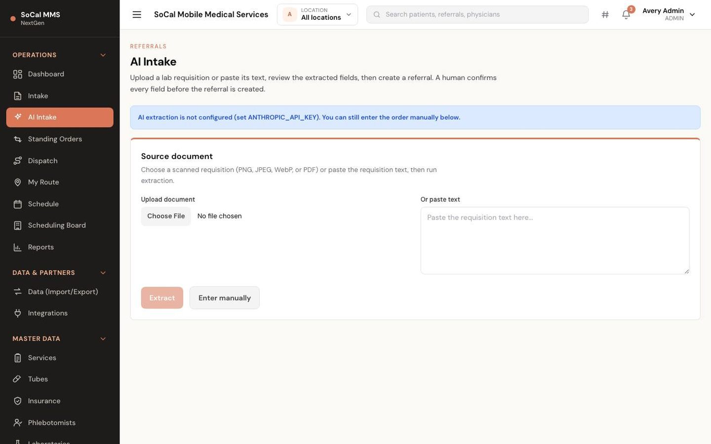 AI requisition intake